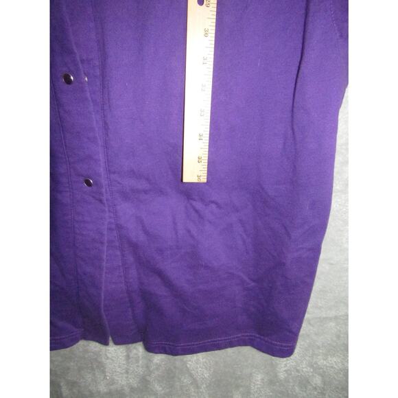 VTG Only Necessities Women’s 3X Purple Floral Embroidered Lounger House Dress - Picture 4 of 10